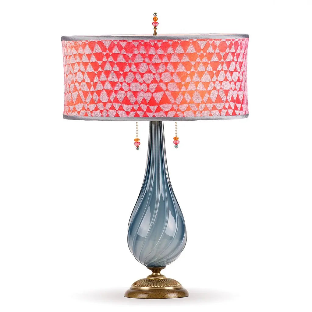 blue gray table lamp