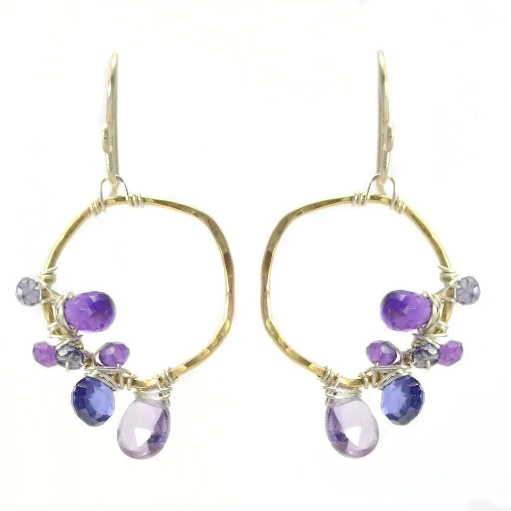 Vannucci Jewelry Amethyst Pink Amethyst and Iolite Radiant Orchid ...