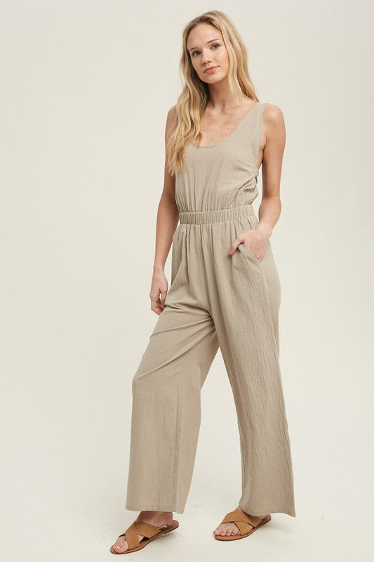 Wide Leg Tiered Ruffle Jumpsuit