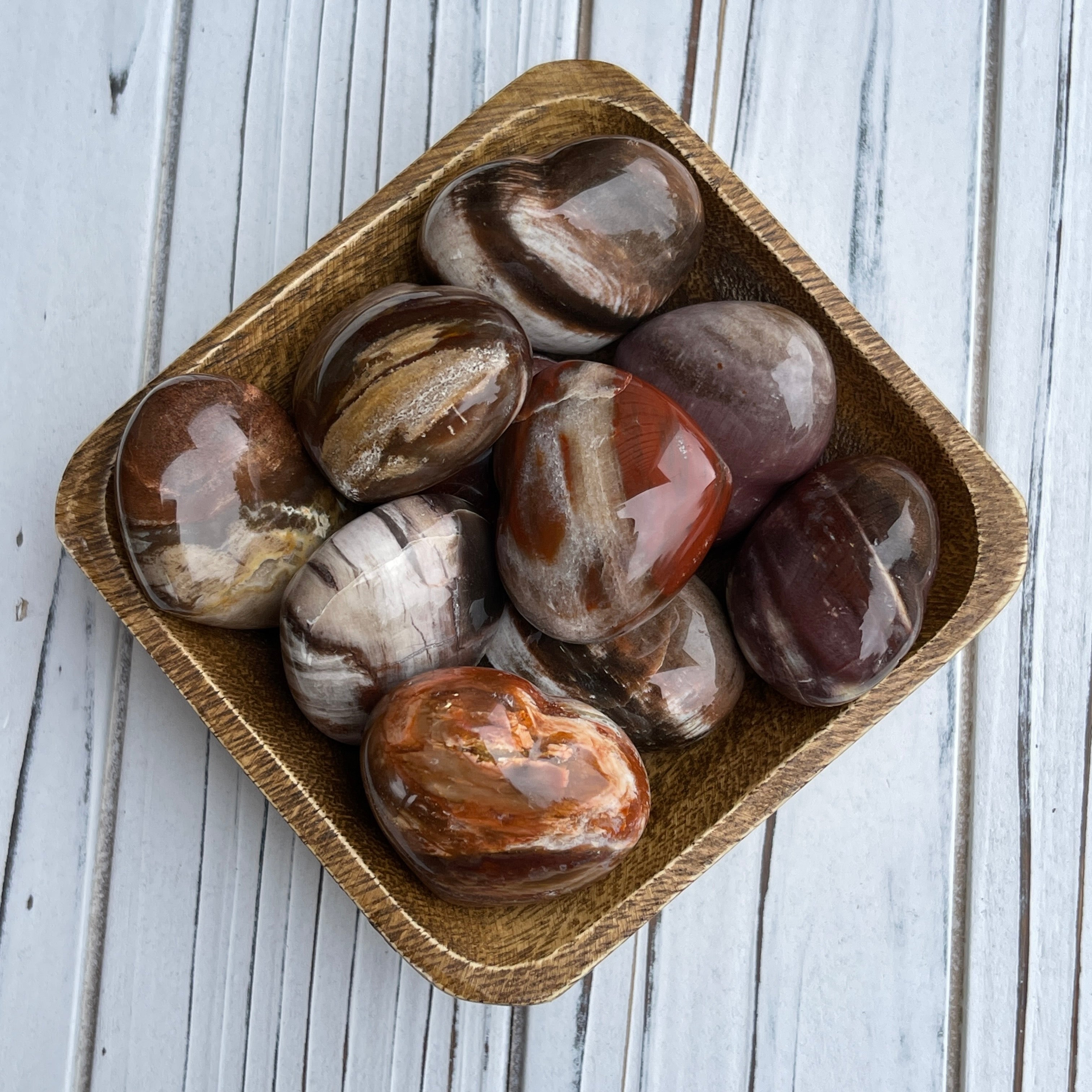 Petrified Wood Hearts – Bits of Nature Decor