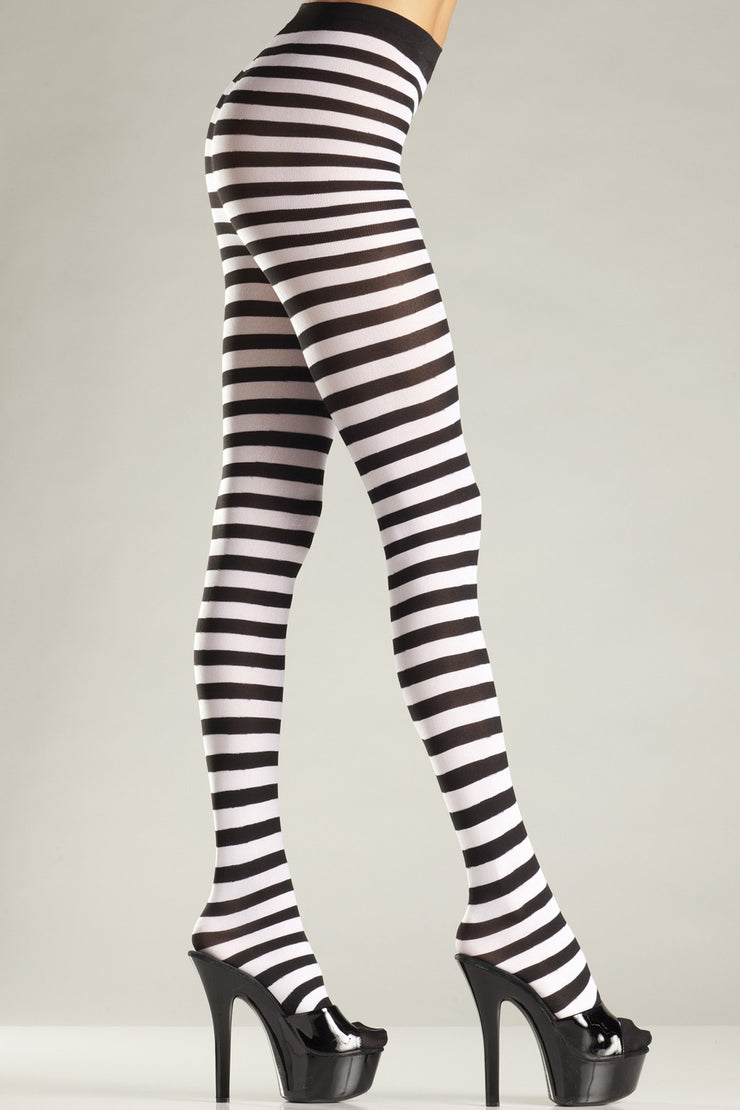 Black And White Stripe Stockings – The Oblong Box Shop™