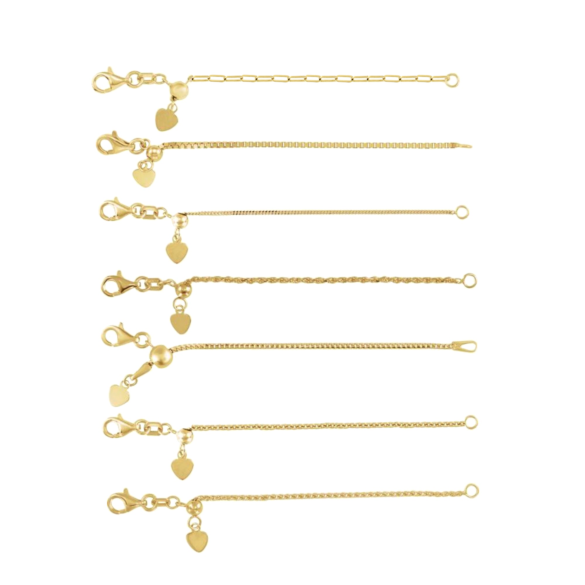 14K Solid Gold Adjustable Chain Extender