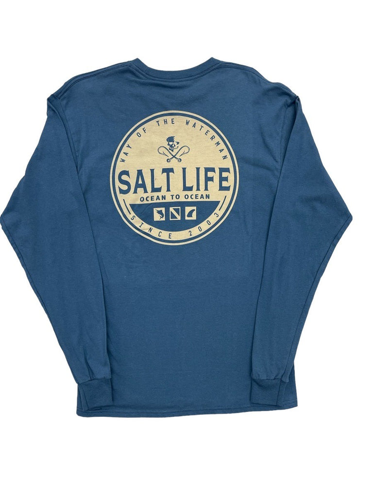 Salt Life Fish Surf Dive Since 2003 Graphic L/S Tee in Blue