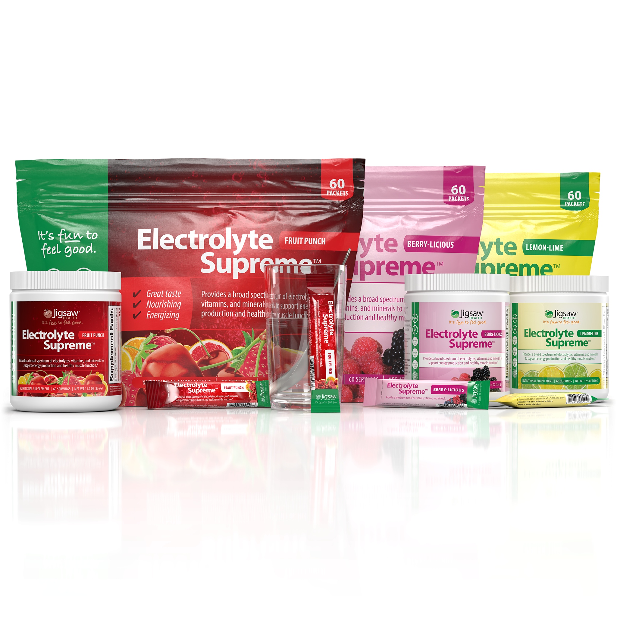 Jigsaw Electrolyte Supreme all 3 flavor bags