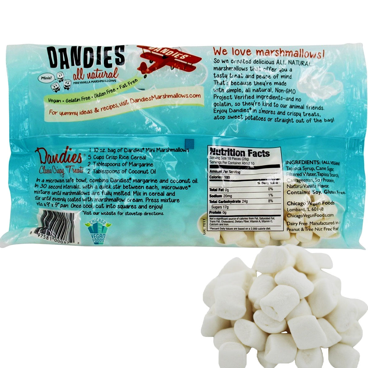 Vegan Marshmallows Dandies Marshmallows Mini Vanilla Marshmallows Vegan Black Market 3364