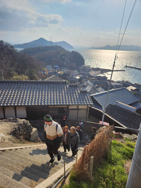 Climbing to the shrine on Ogijima.