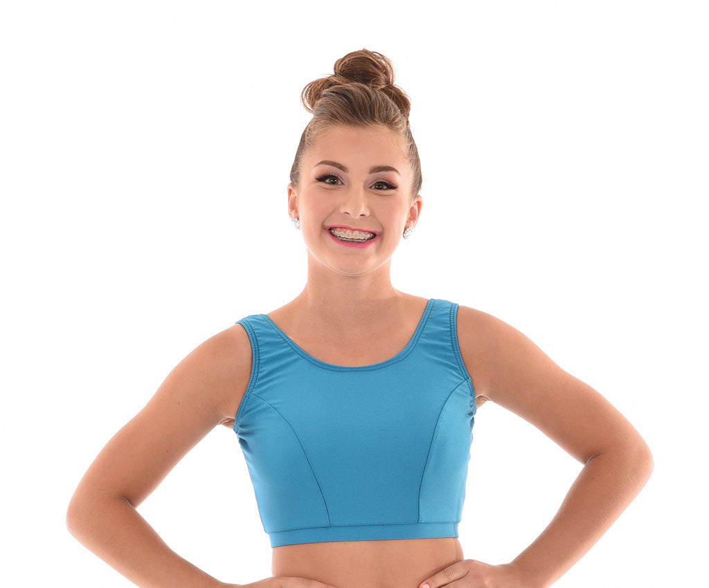 Lycra Keyhole Back Crop Top- Teal – My Own Design