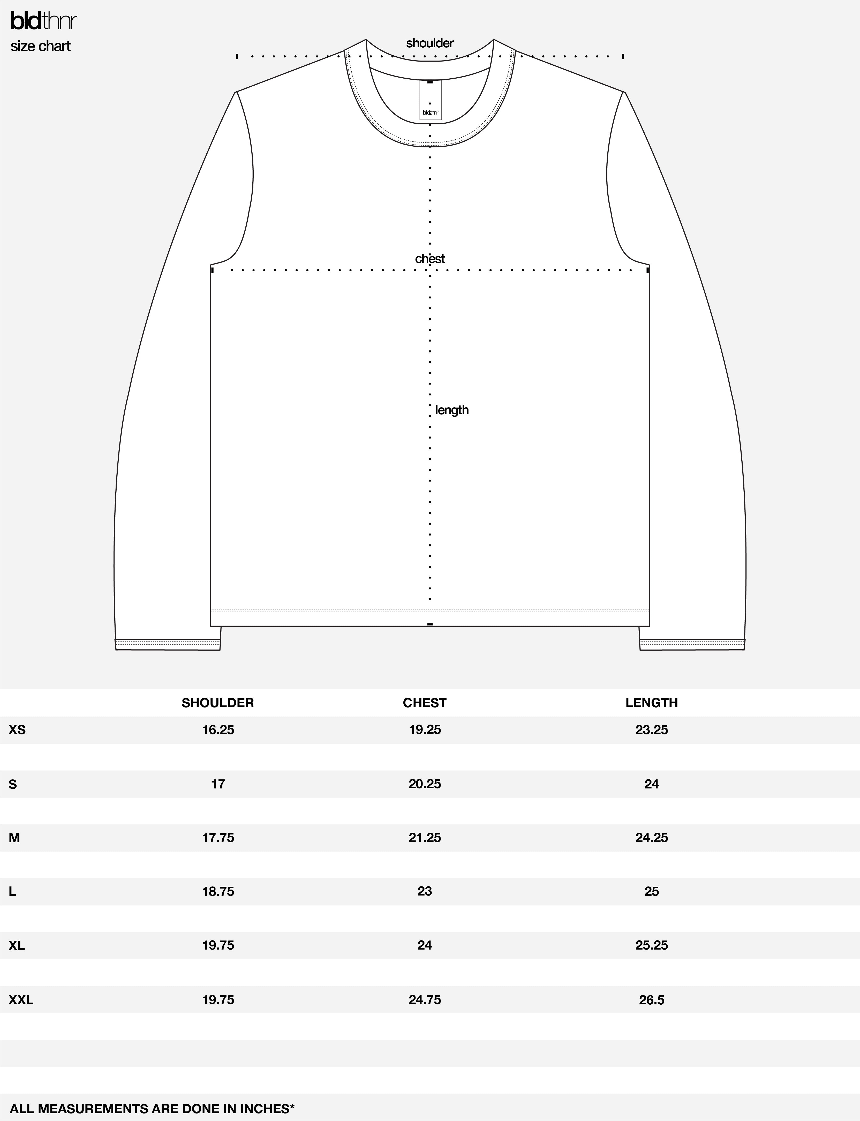 bldthnr long-sleeve size guide