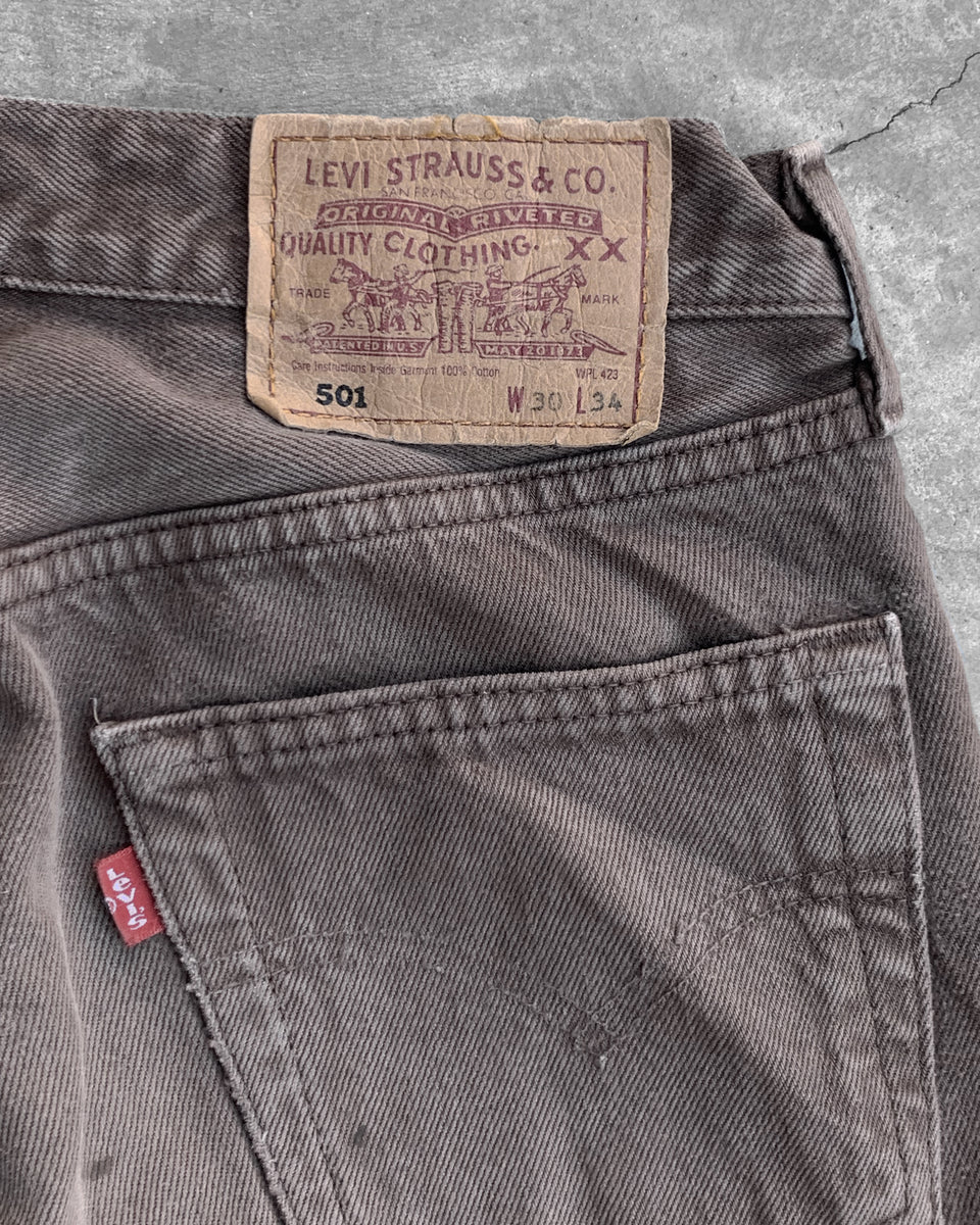 Levi's 501 Faded Brown Jeans - 1990s – UNSOUND RAGS