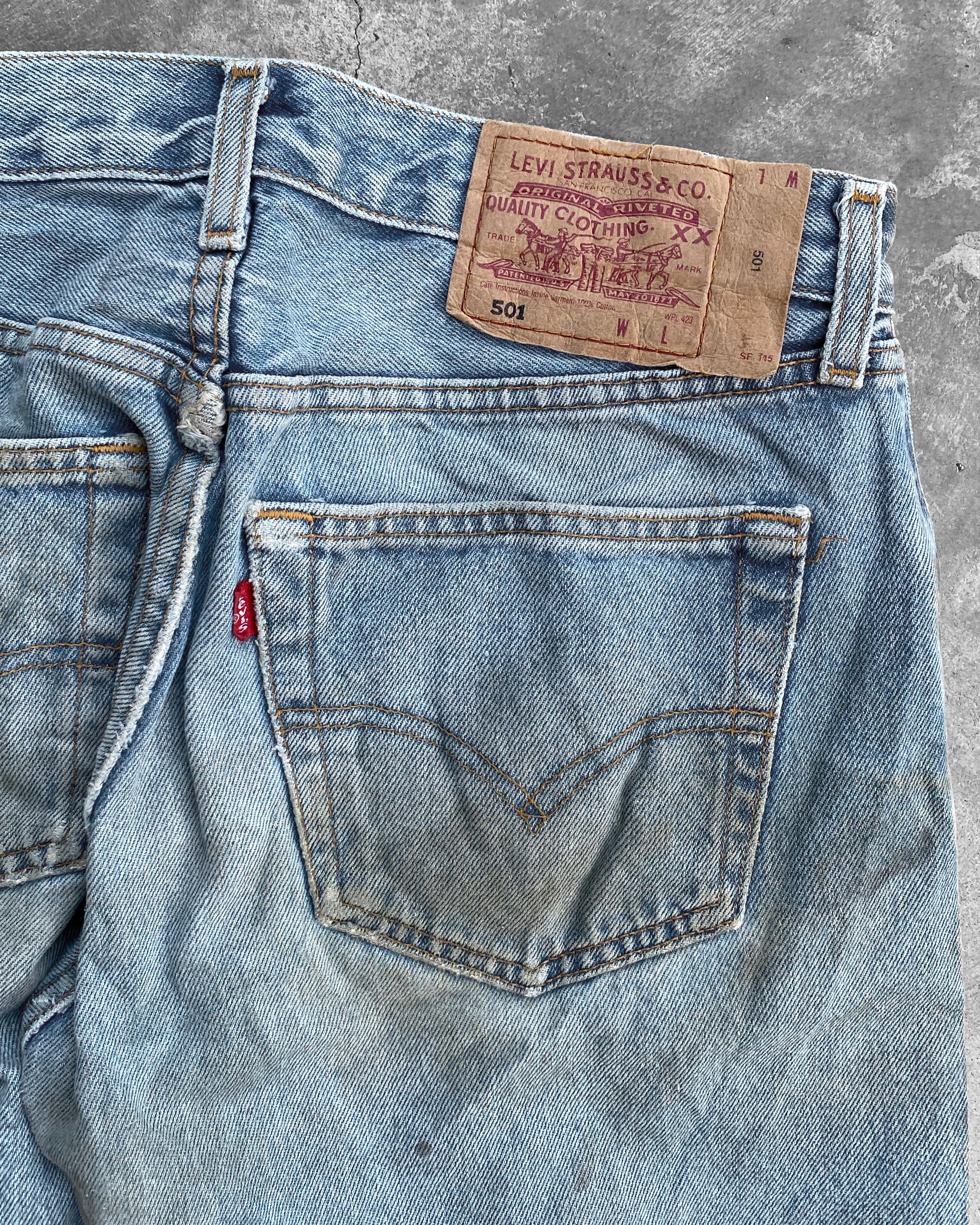 Levi's 501 Mud Wash Crotch Repaired Jeans - 1990s – UNSOUND RAGS