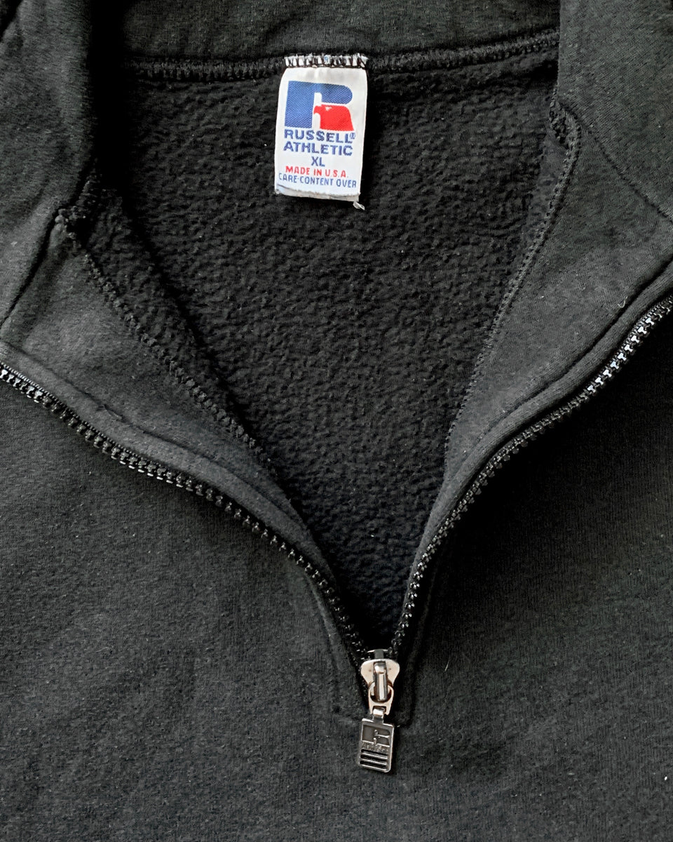 Russell Black Quarter-Zip Blank Sweatshirt - 1990s – UNSOUND RAGS
