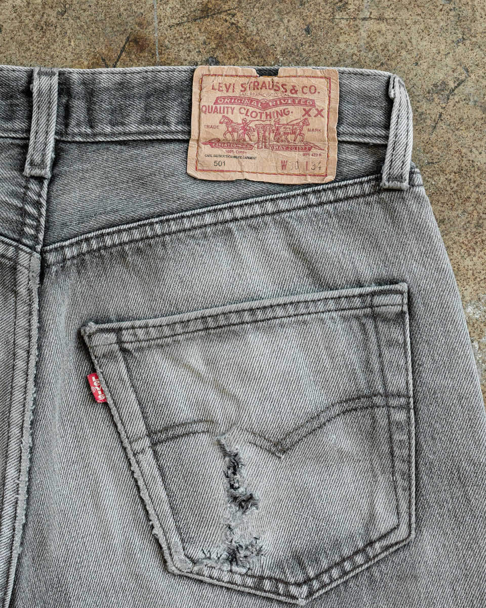 Levi's 501 Faded Charcoal Jeans - 1990s – UNSOUND RAGS