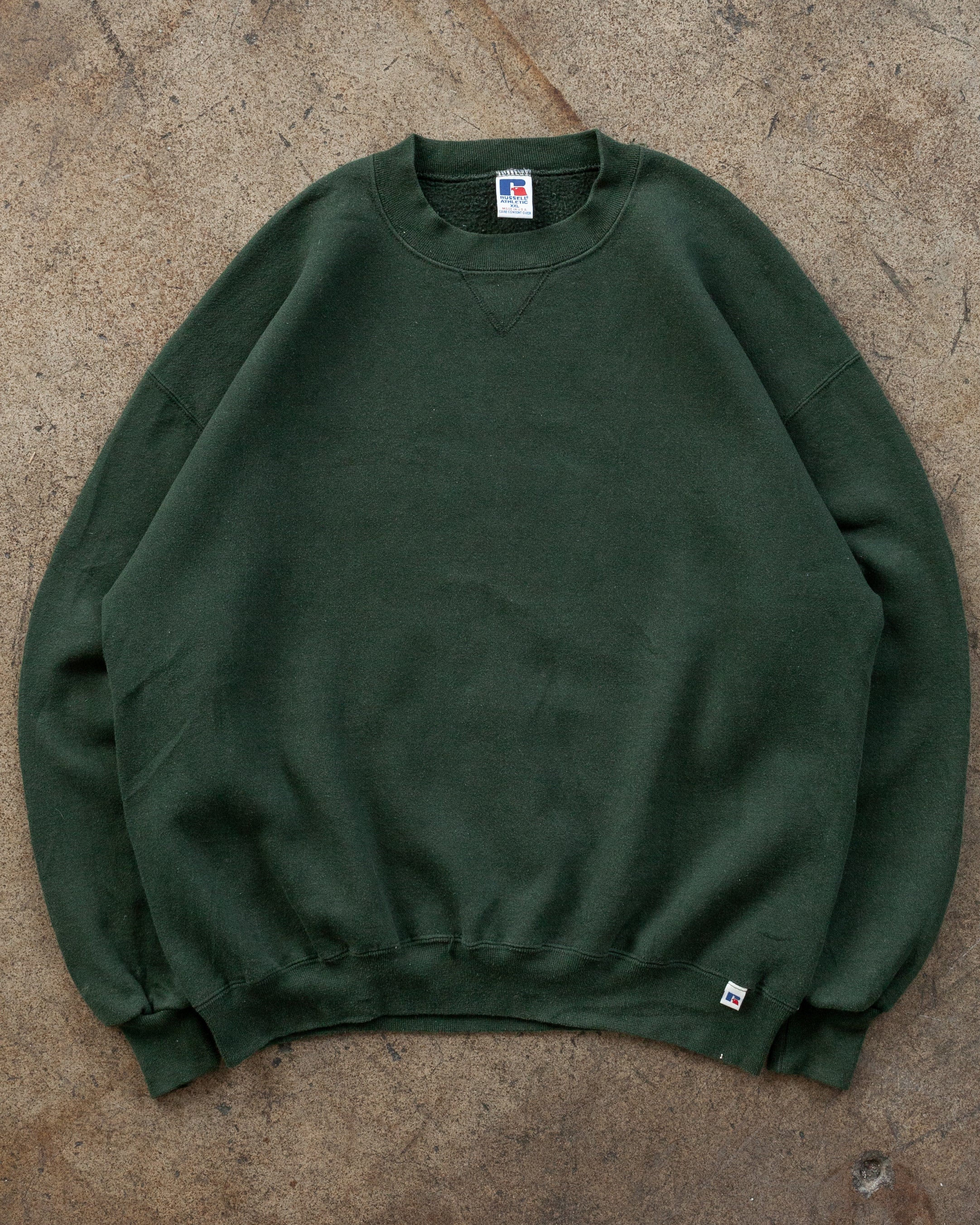 Russell Pine Green Blank Crewneck Sweatshirt - 1990s – UNSOUND RAGS