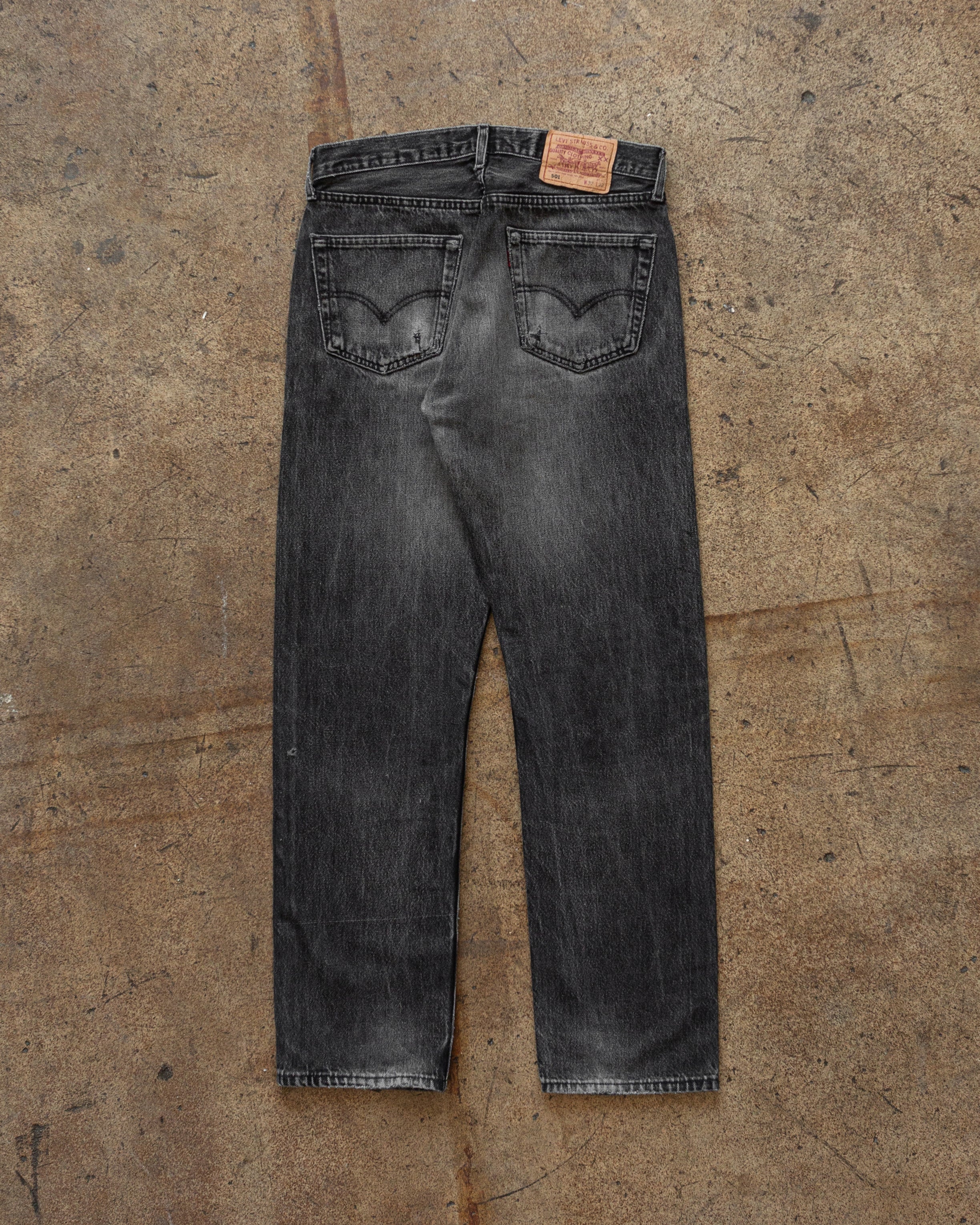 Levi's 501 Faded Charcoal Repaired Jeans - 1990s – UNSOUND RAGS