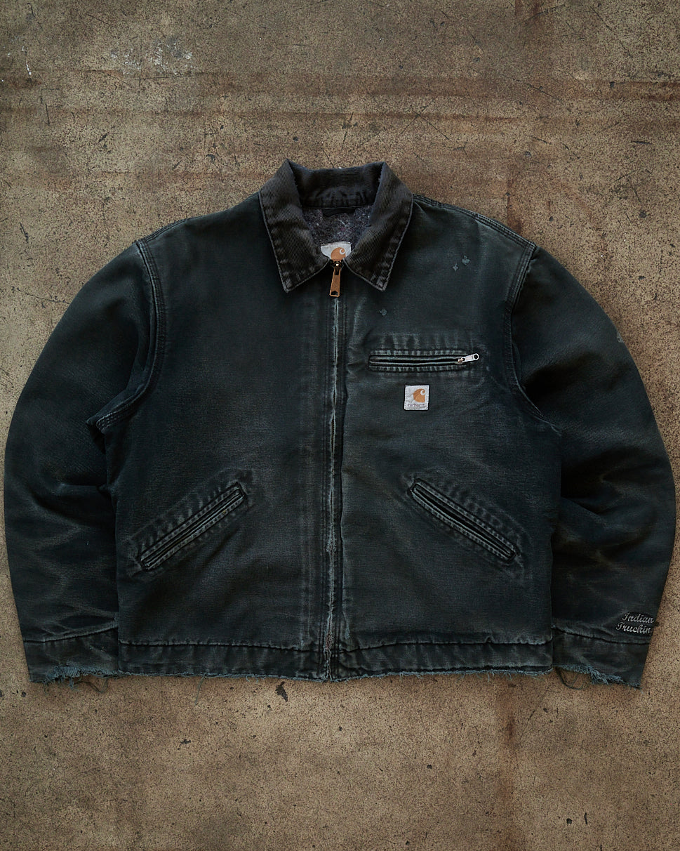 Carhartt Faded Black Blanket-Lined Detroit Work Jacket - 1990s ...