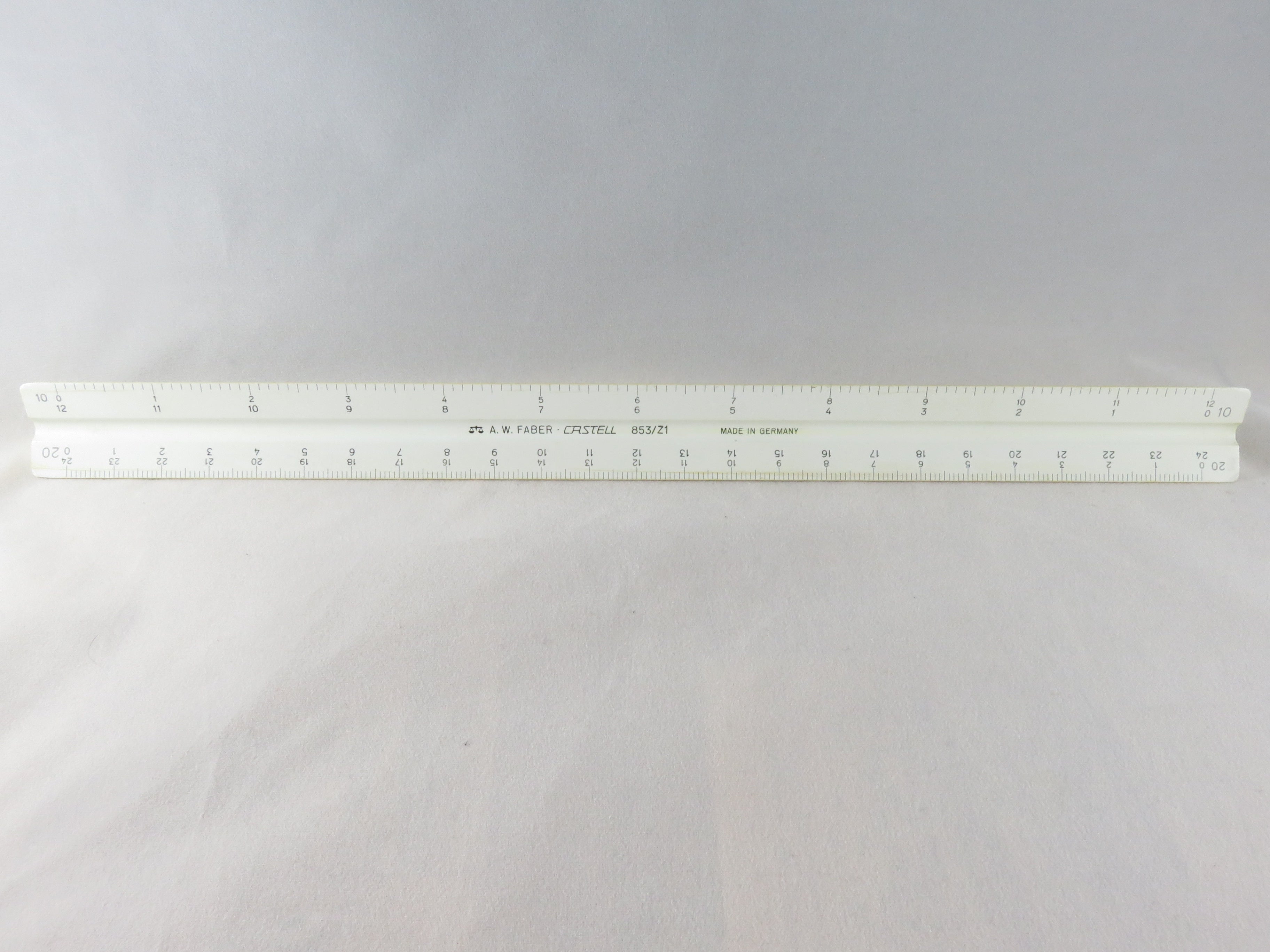 Vintage Sterling MFG Co. Triangular Scale Engineer Drafting Ruler white