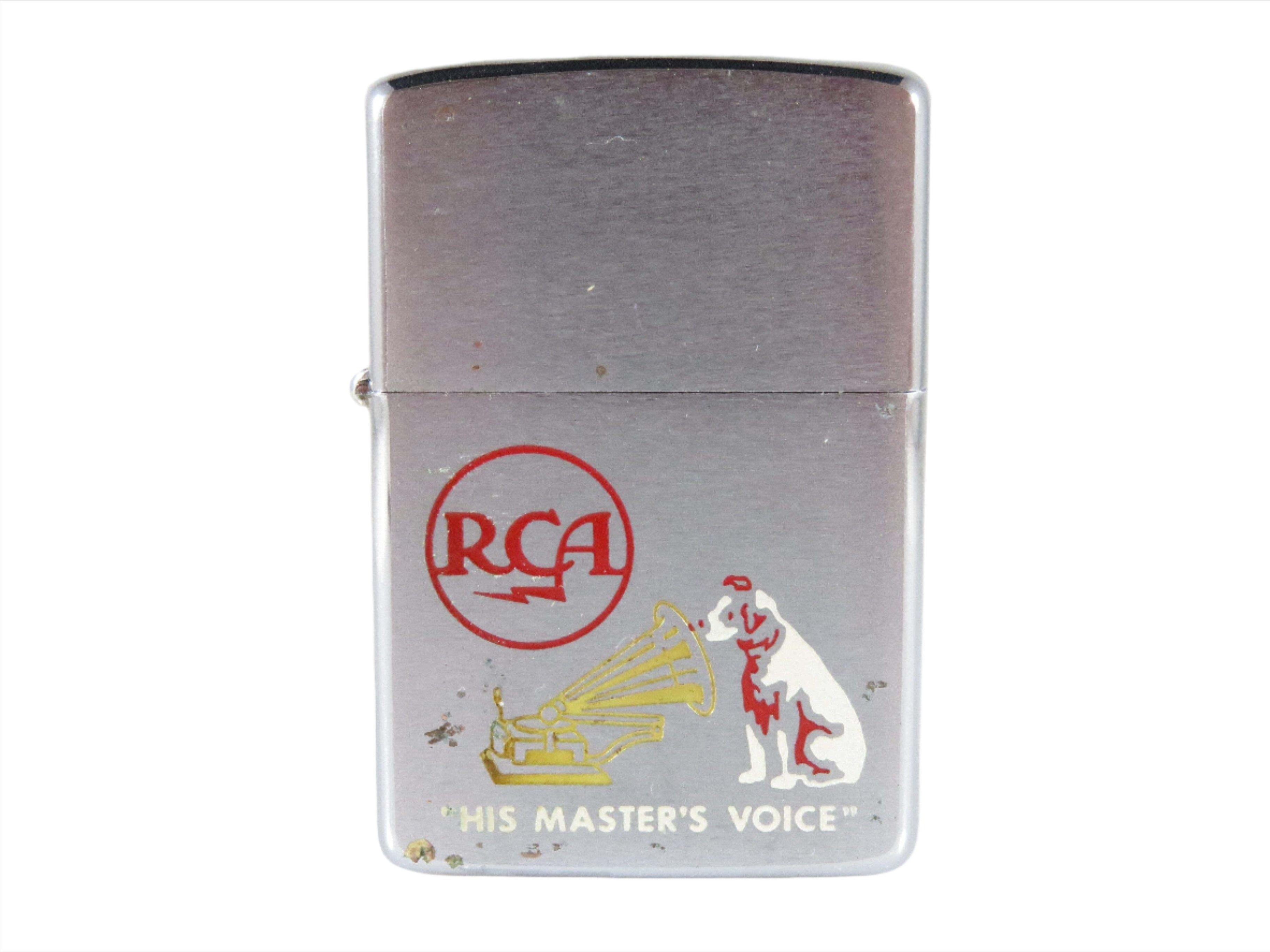 1966 RCA His Master's Voice Nipper Zippo Lighter Original Paint Unfire