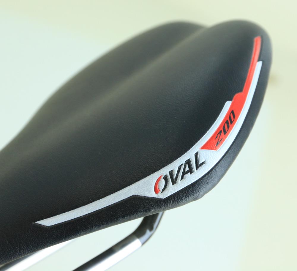 Oval Concepts 200 Road / MTB Bike Saddle Black / Red Seat 280mm x 