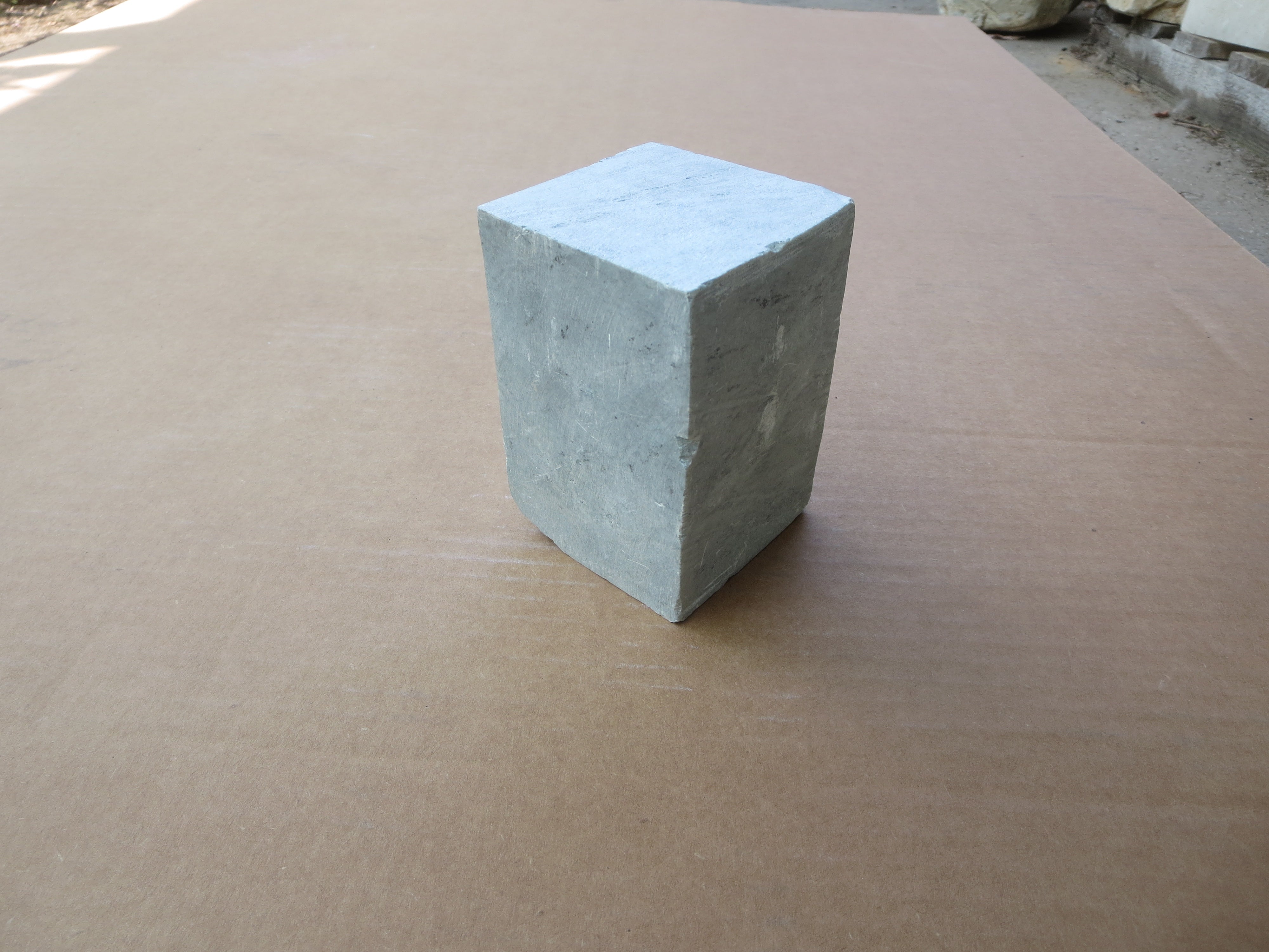 Indian Gray/Green Soapstone 16lb Block 5x5x6