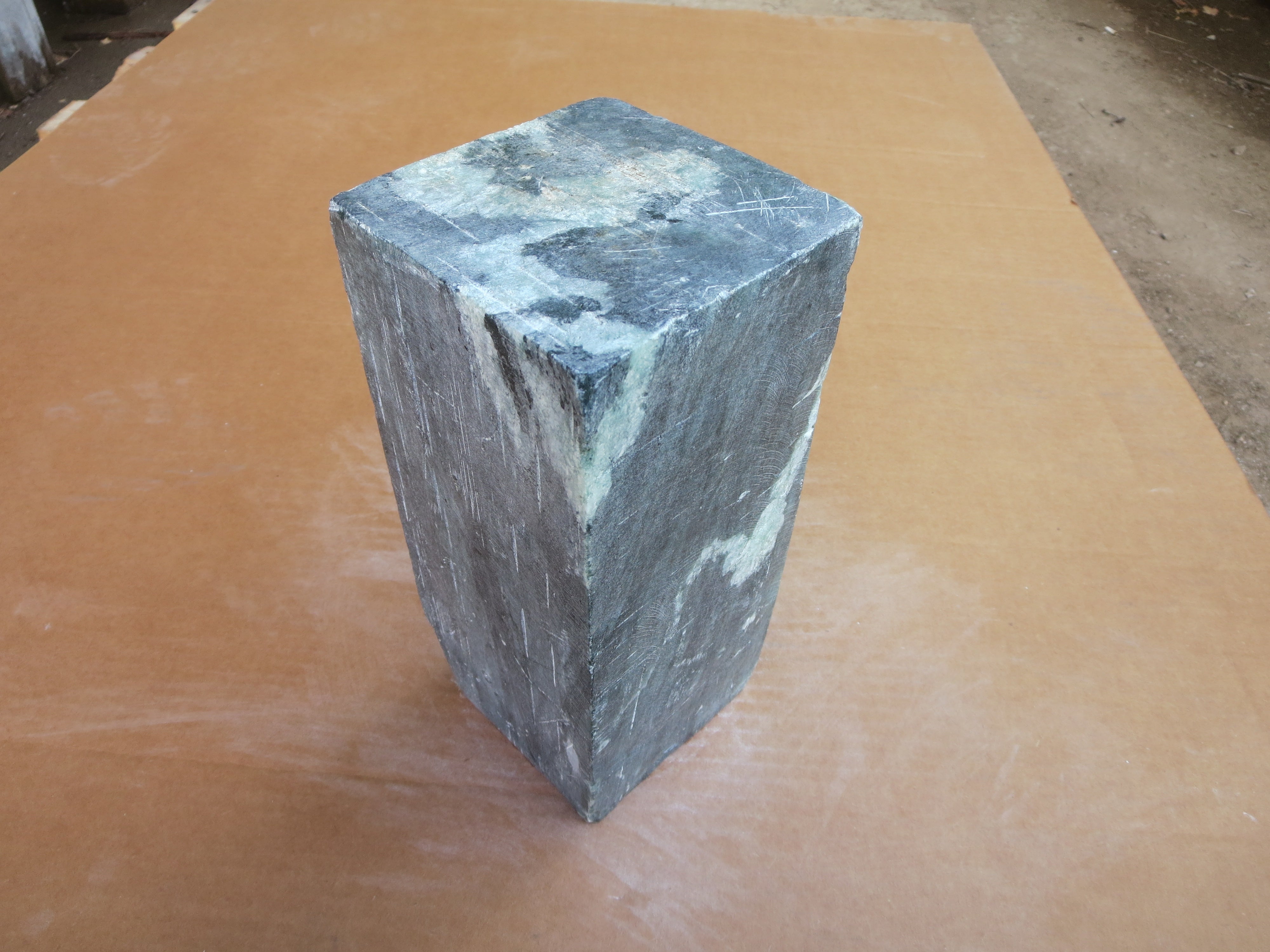 Indian Gray/Green Soapstone 16lb Block 5x5x6