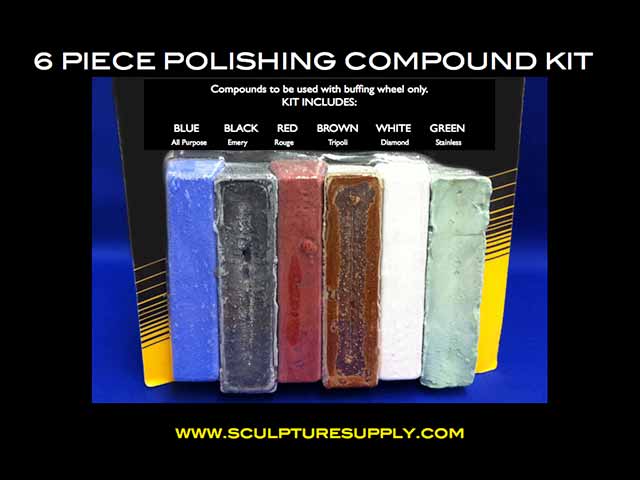 Deluxe Metal & Plastic Polishing Kit with Extender Shafts & Buffing  Compounds