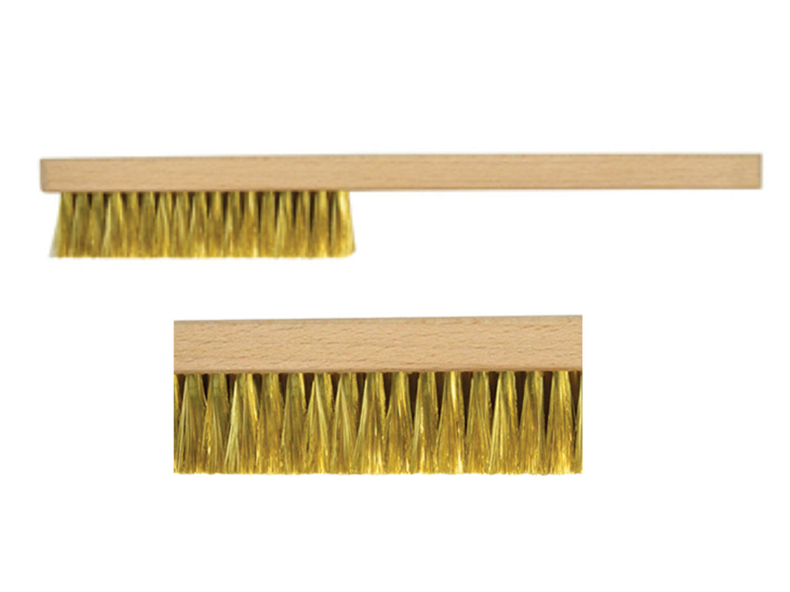 Scratch brush w/t wooden handle steel wire 5 rows