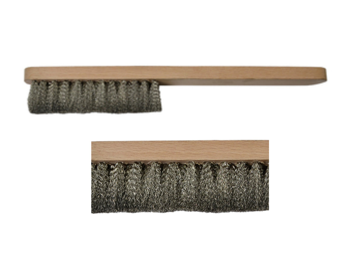 Brass Scratch Brush w/wooden handle