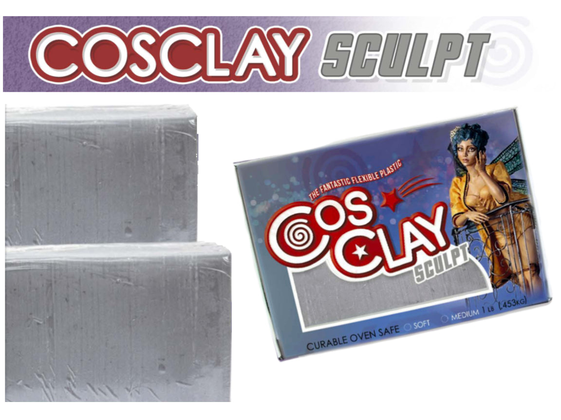 Cosclay Deco Flexible Polymer Clay - Black, 1 lb