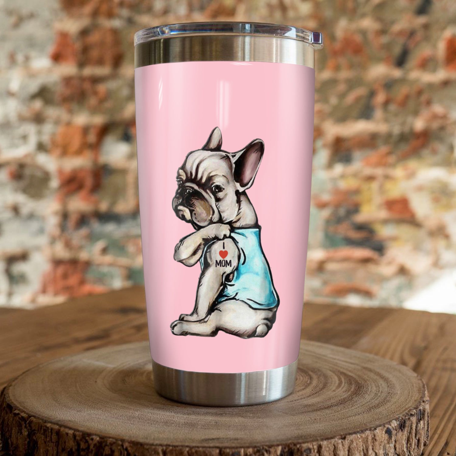 French Bulldog Frenchie Mama Steel Tumbler 20oz Funny Dog ...