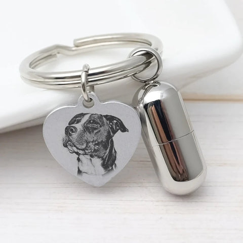 dog keychain, pet keychain, pet urn keychain