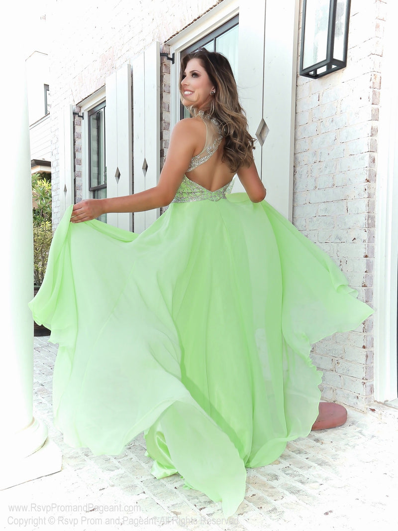 pastel green formal dress