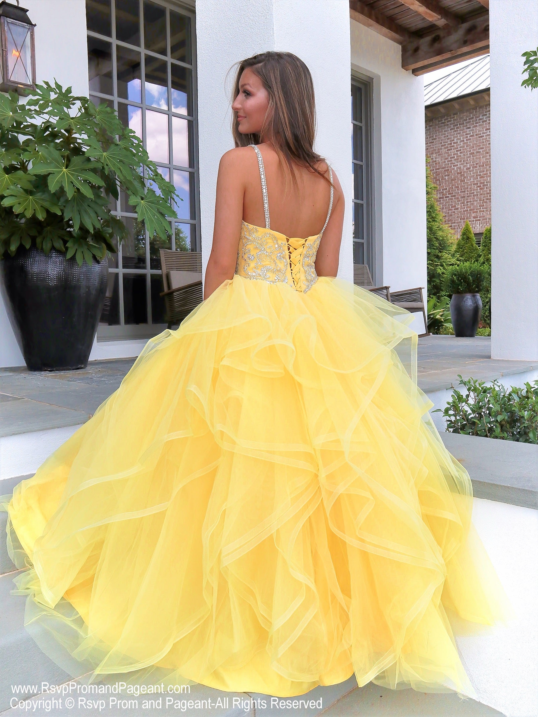 sunflower yellow prom dress