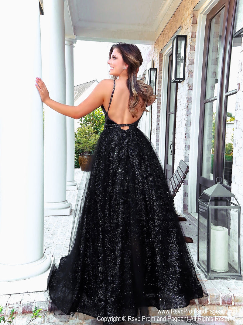 strappy ball gown