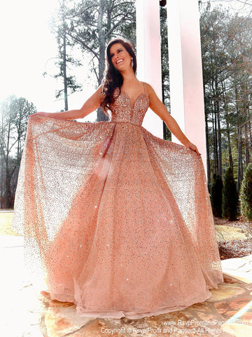 rose gold ombre sequin dress