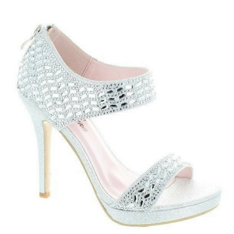 Rhinestone Silver Heels – Rsvp Prom and Pageant