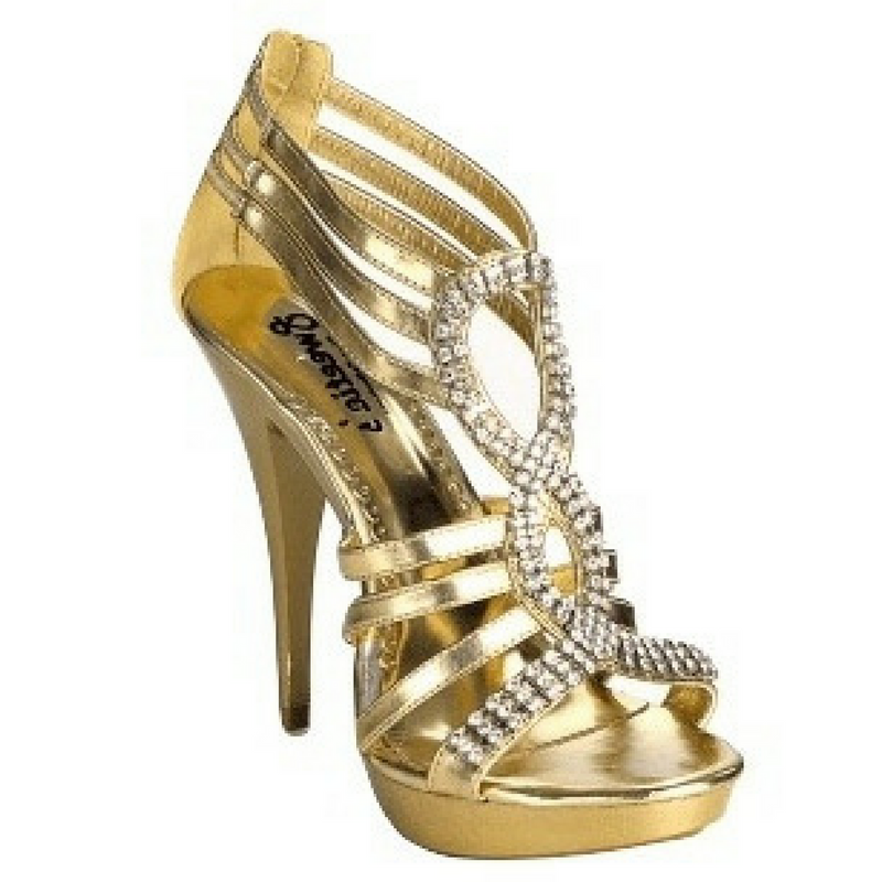 Buy > gold open toed shoes > in stock