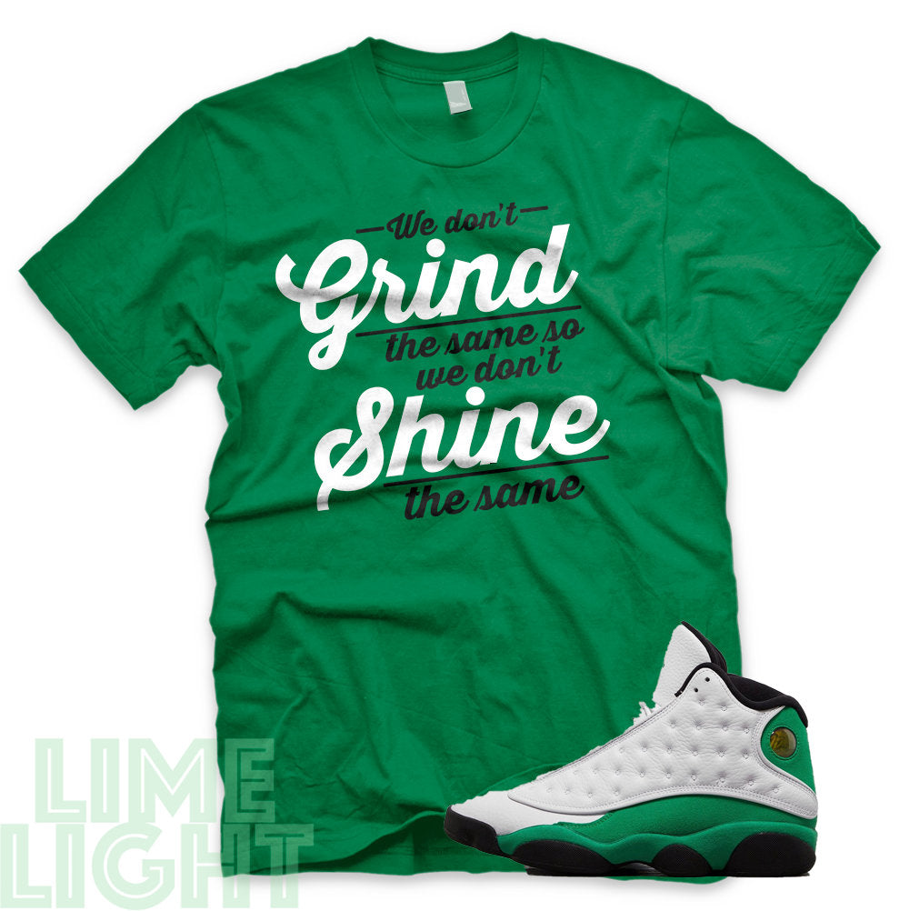 green and white jordan 13 shirt