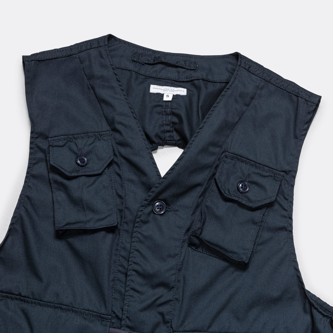 Engineered Garments C-1 Vest - DK.Navy Feather PC Twill | Up There