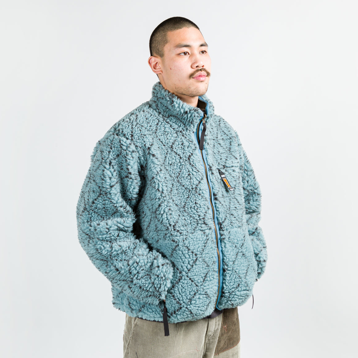 DO-GI SASHIKO BOA Fleece Reversible Blouson Blue | Up There