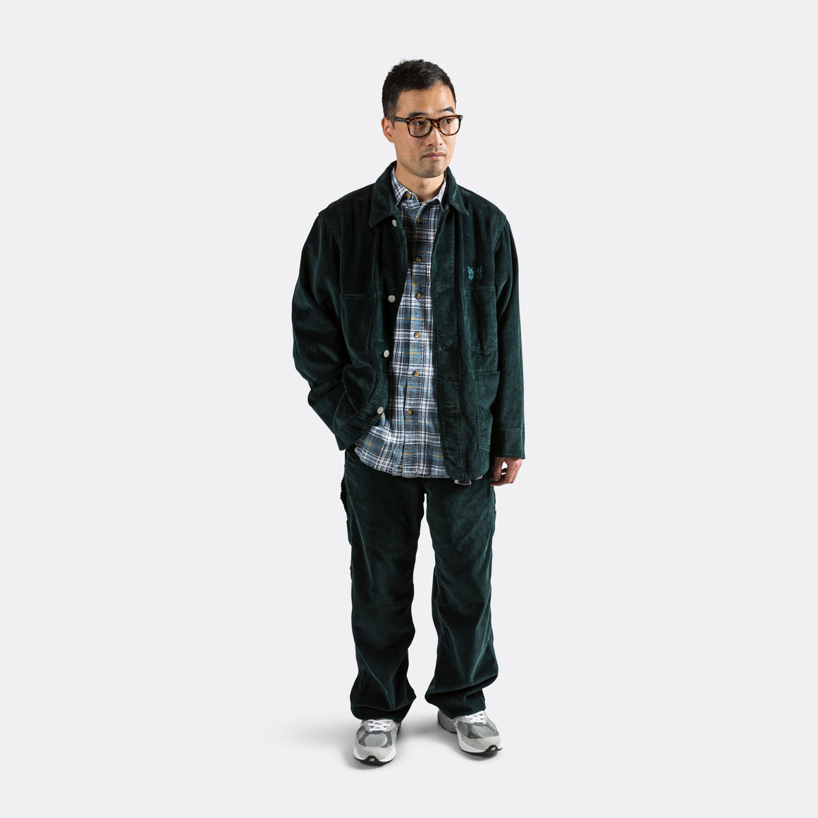 Needles x SMITH's Coverall - Green 8W Corduroy | Up There Store