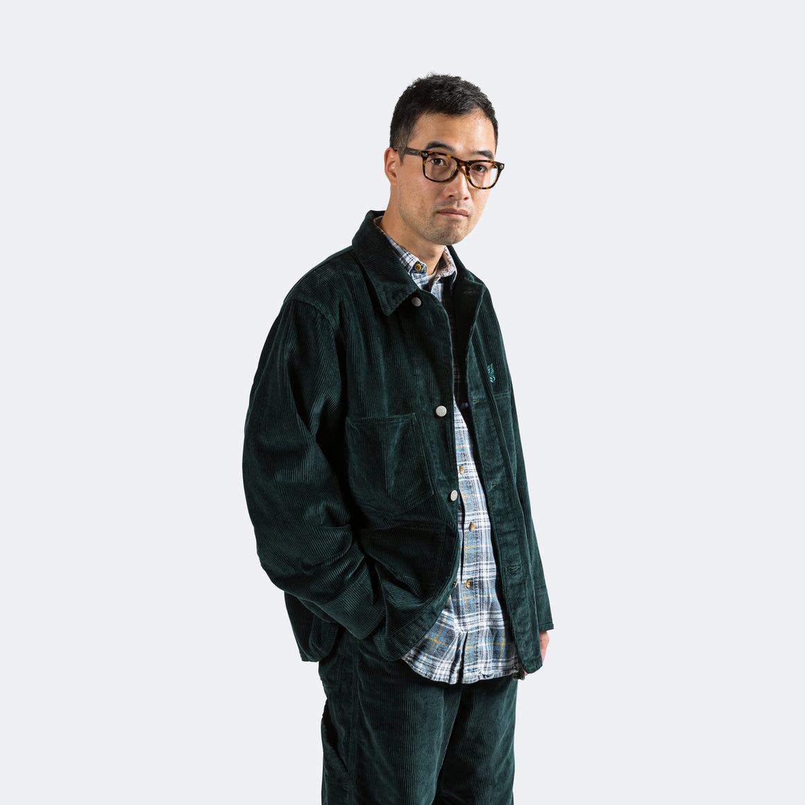 Needles x SMITH's Coverall - Green 8W Corduroy | Up There Store