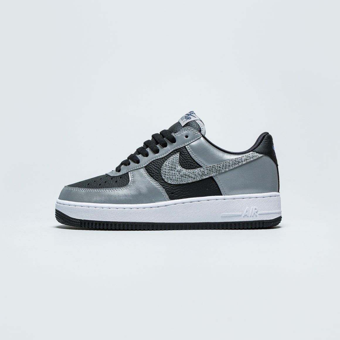 air force 1 black and silver