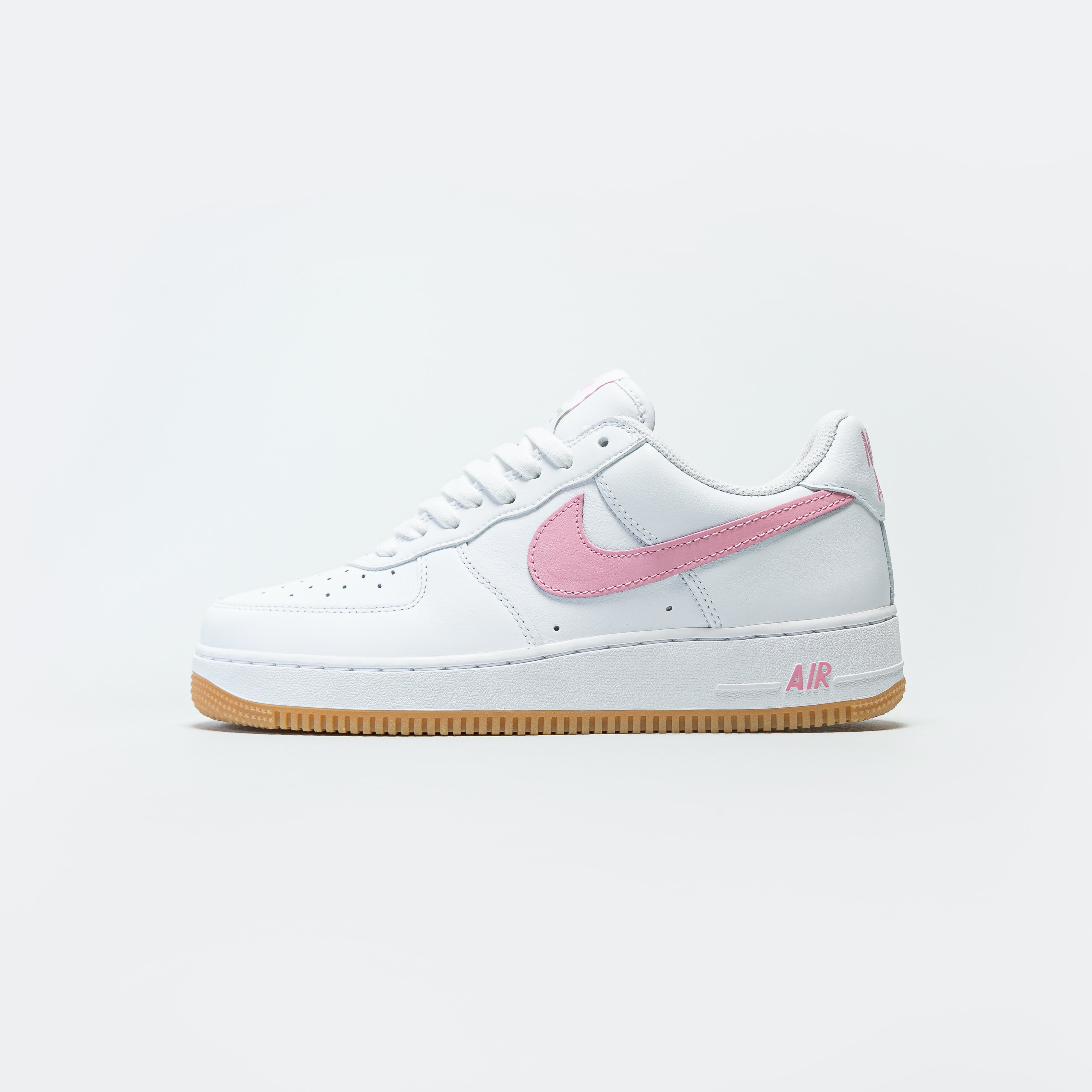 white airforces with pink