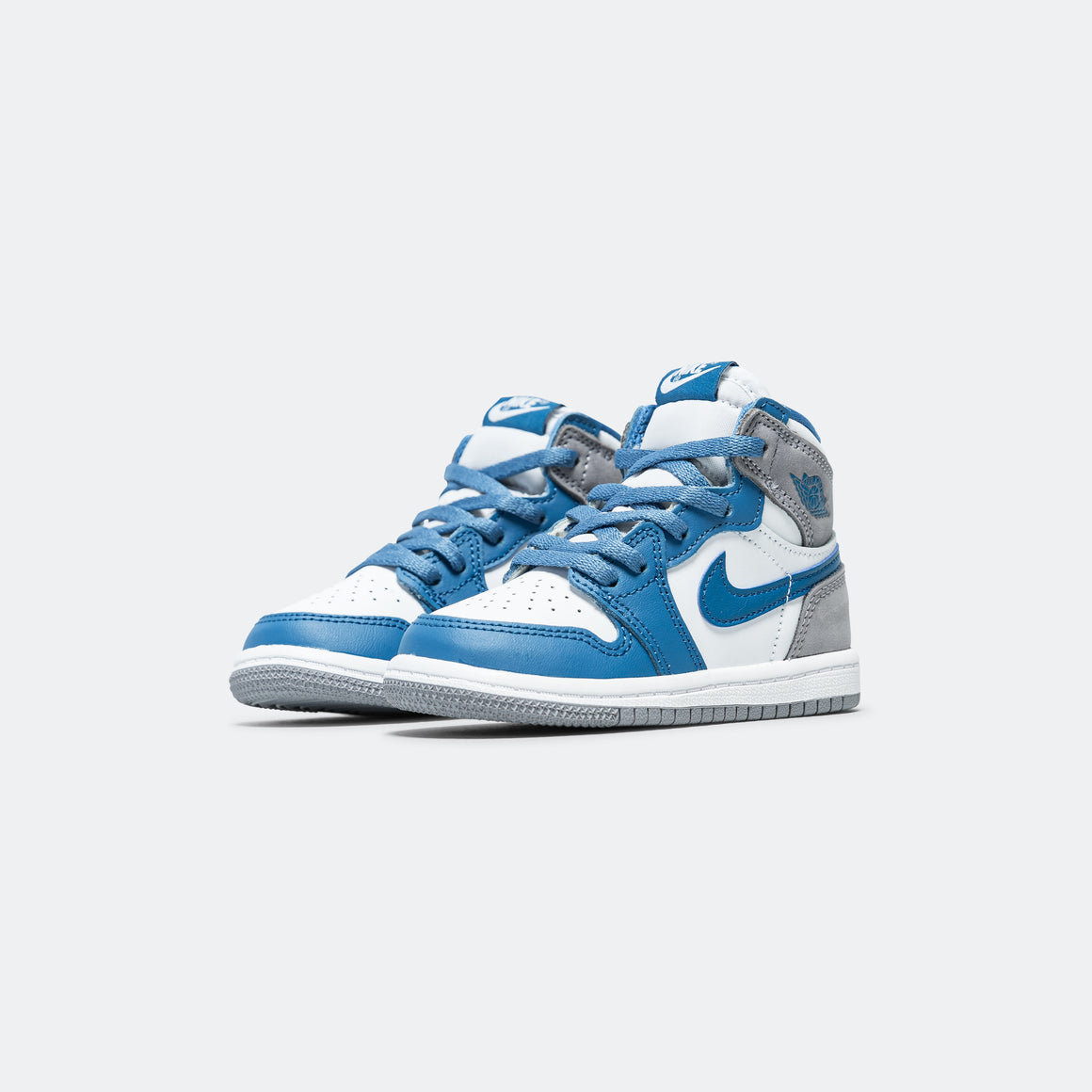 blue and white jordans kids