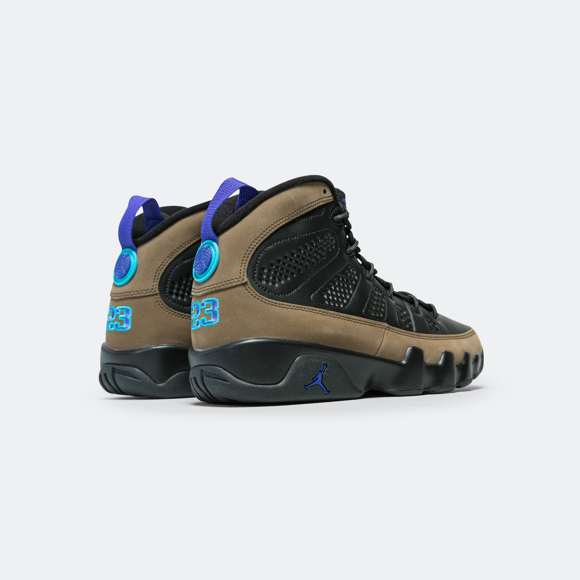 carga Exactamente Hacia abajo Nike Air Jordan 9 Retro - Black/Bright Concord/Light Olive | Up There