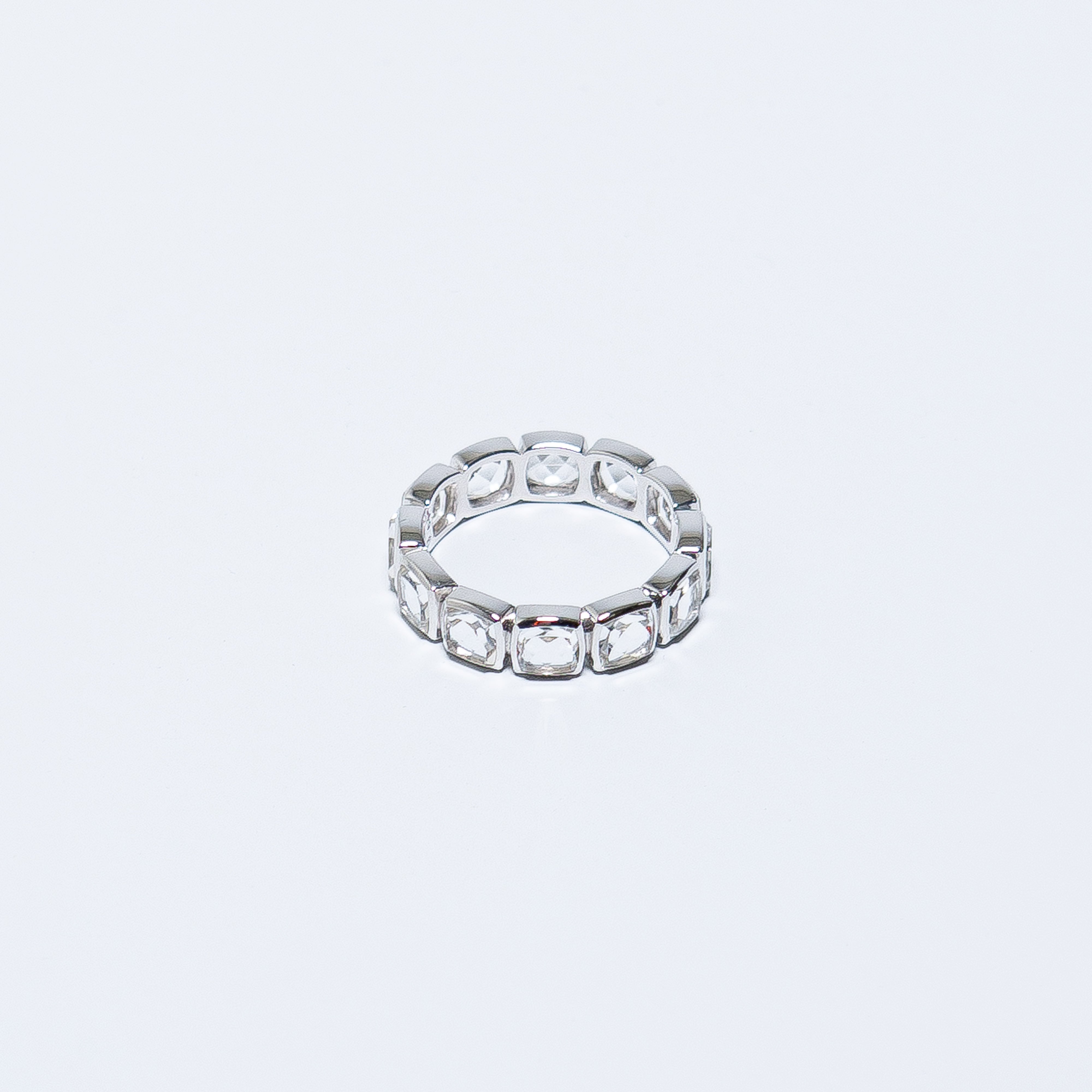 Cushion Band Ring - Rock Crystal