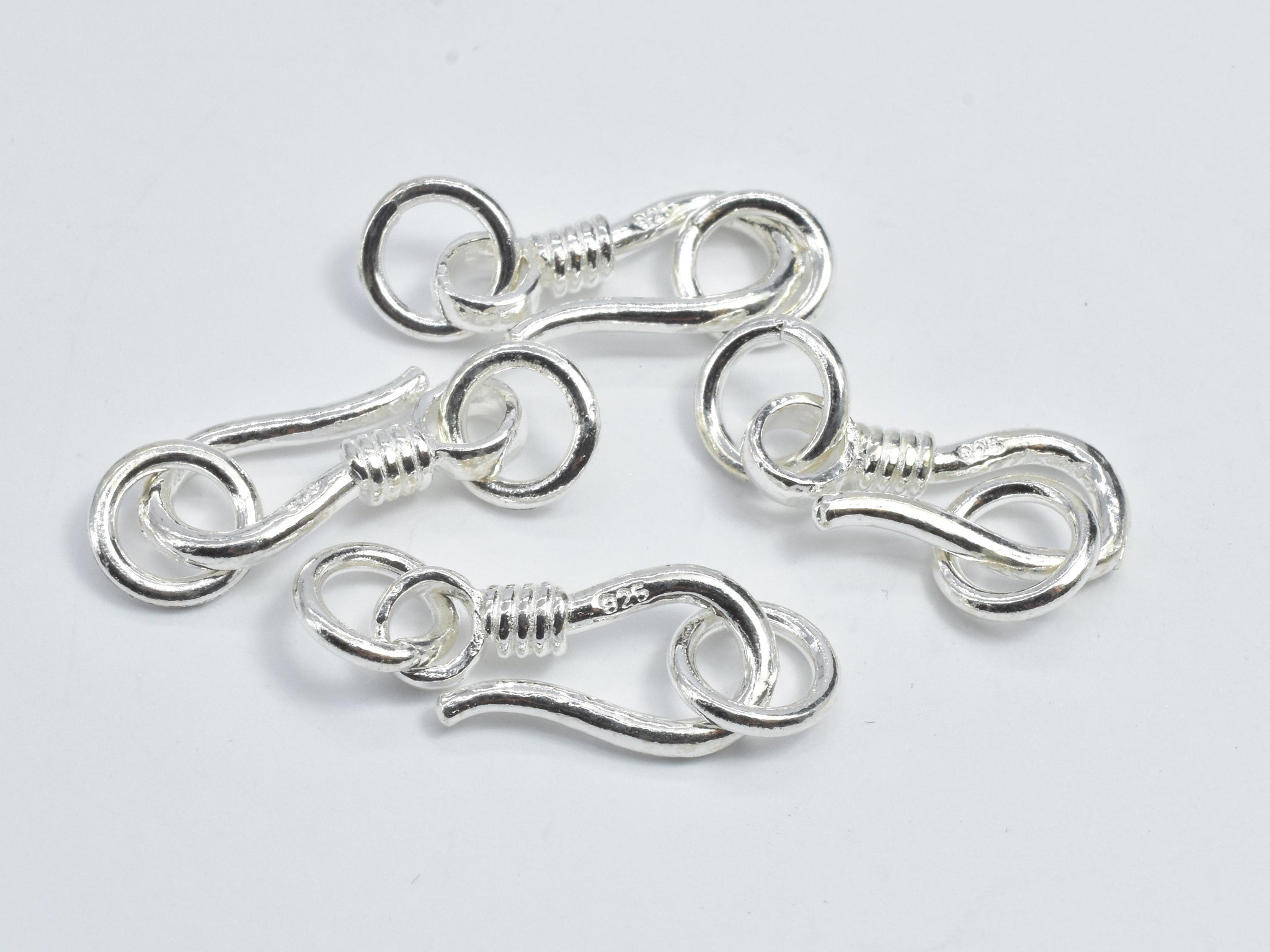 2pcs 925 Sterling Silver S Clasps, S Hook Clasp Connector, S Clasp, 14 ...