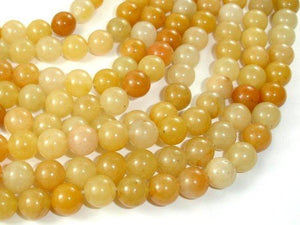 Yellow Aventurine Beads, 8mm(8.5mm) Round Beads-Gems: Round & Faceted-BeadXpert