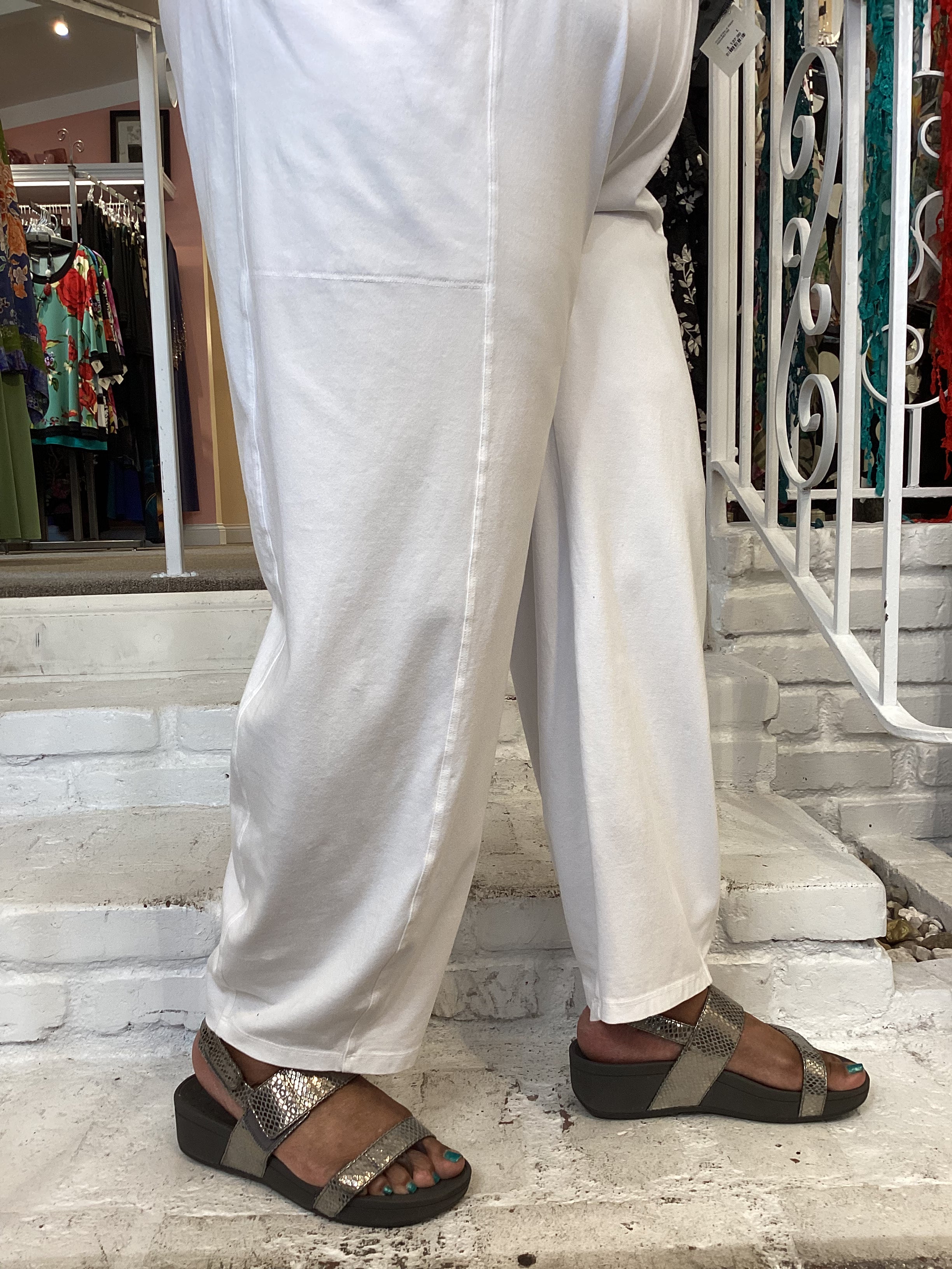 2 PKT LANTERN PANT - WHITE