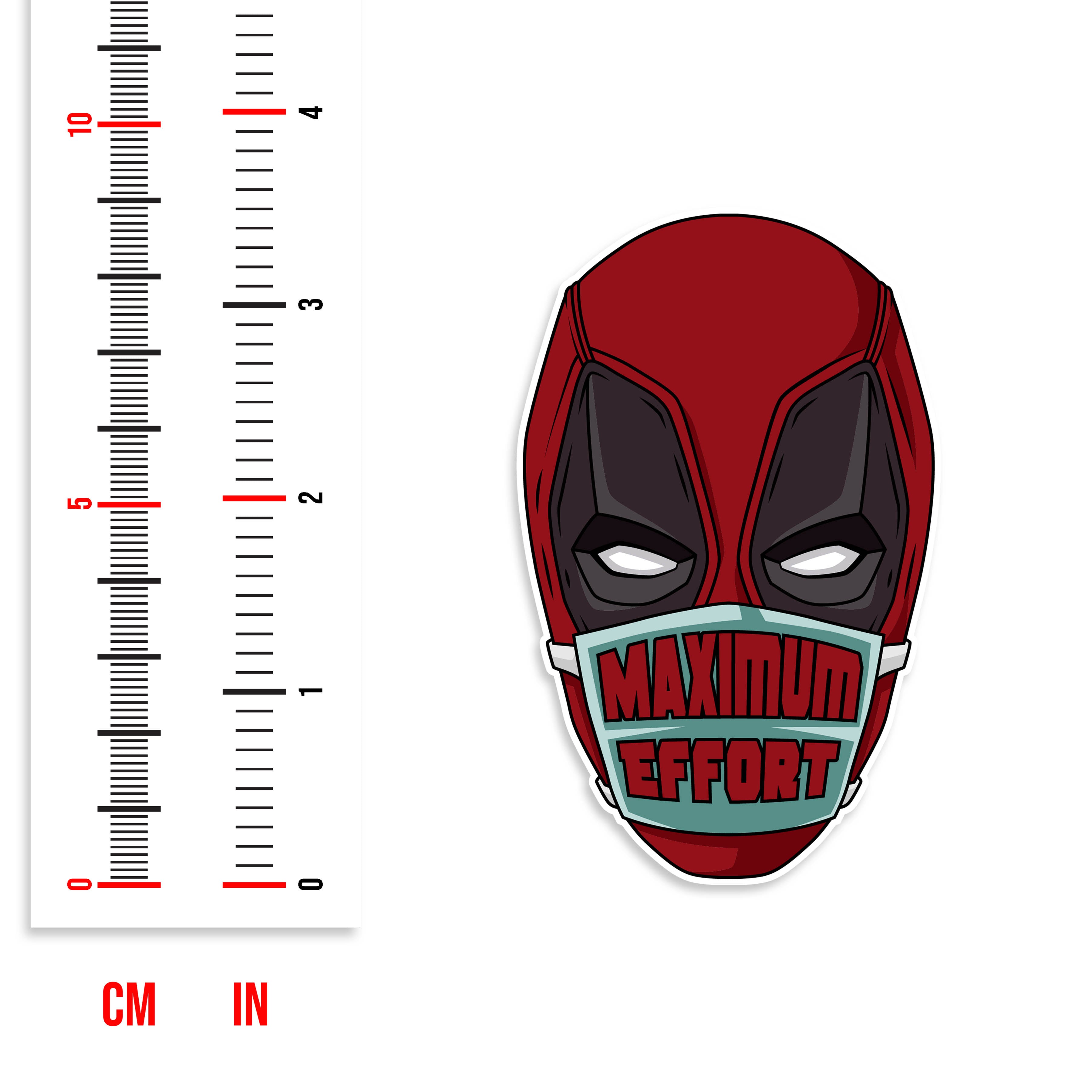 Masked Deadpool Maximum Effort Vinyl Sticker - NEO Tactical Gear